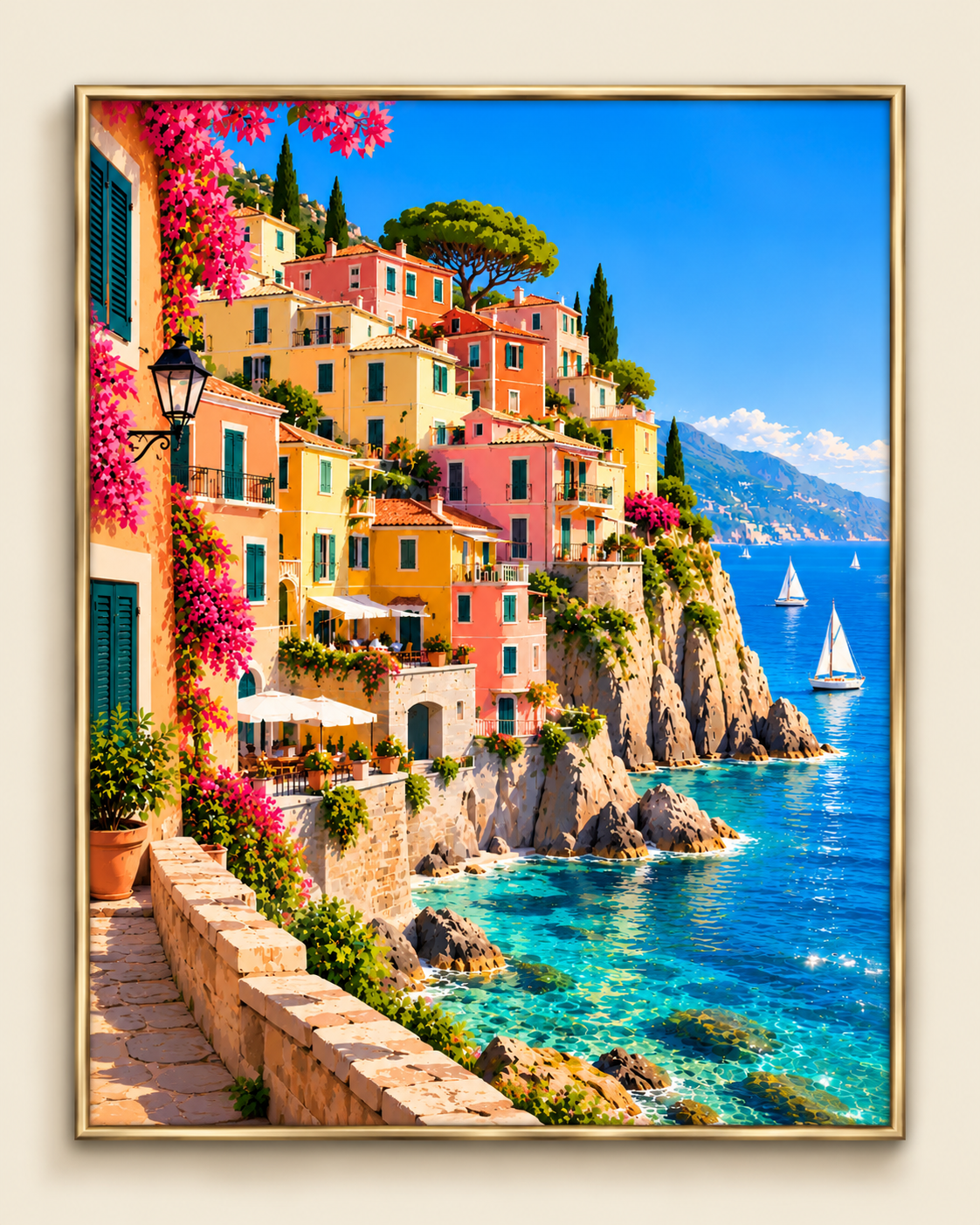 Cinque Terre en Italie – Peinture par numéro