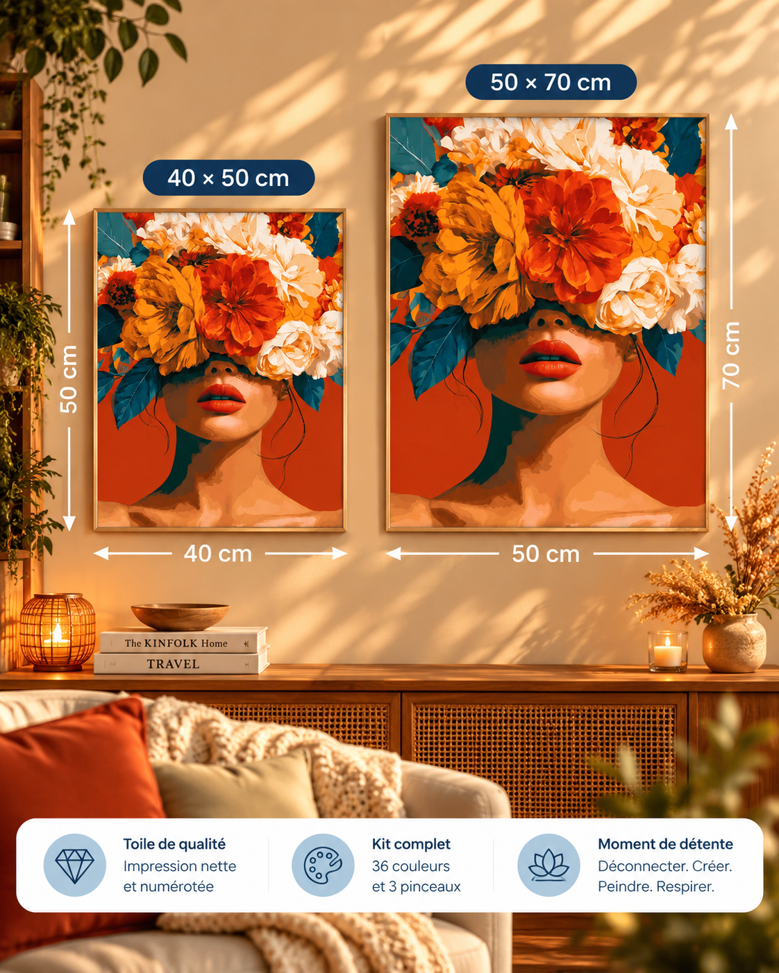 La Femme aux Fleurs-Peinture par numéro