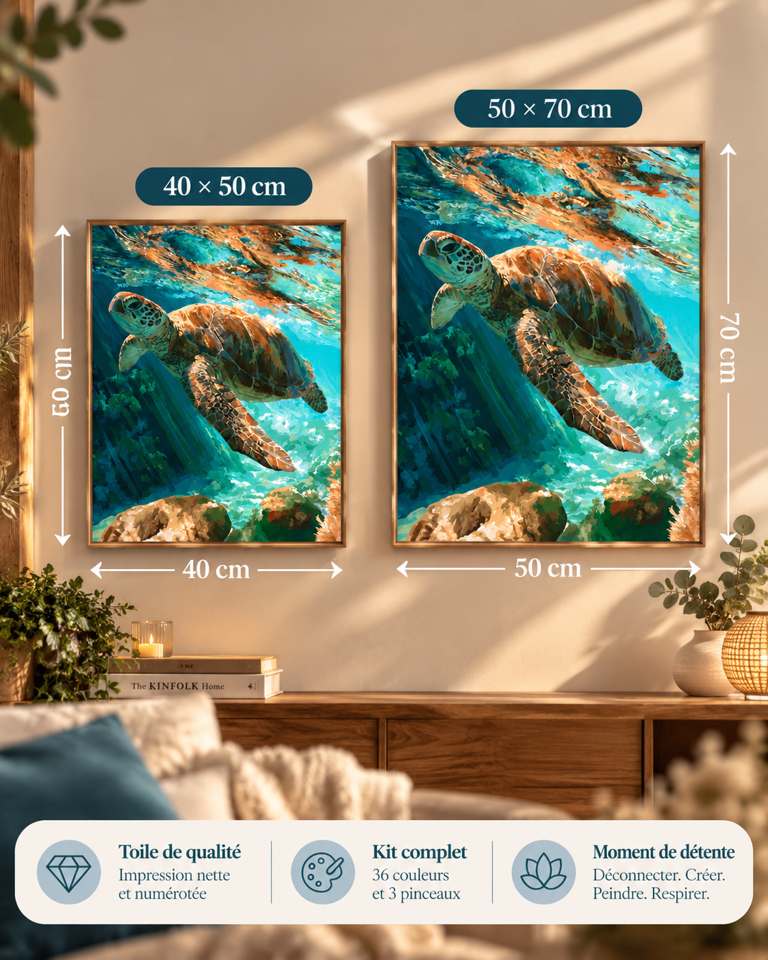 Tortue marine – Peinture par numéro