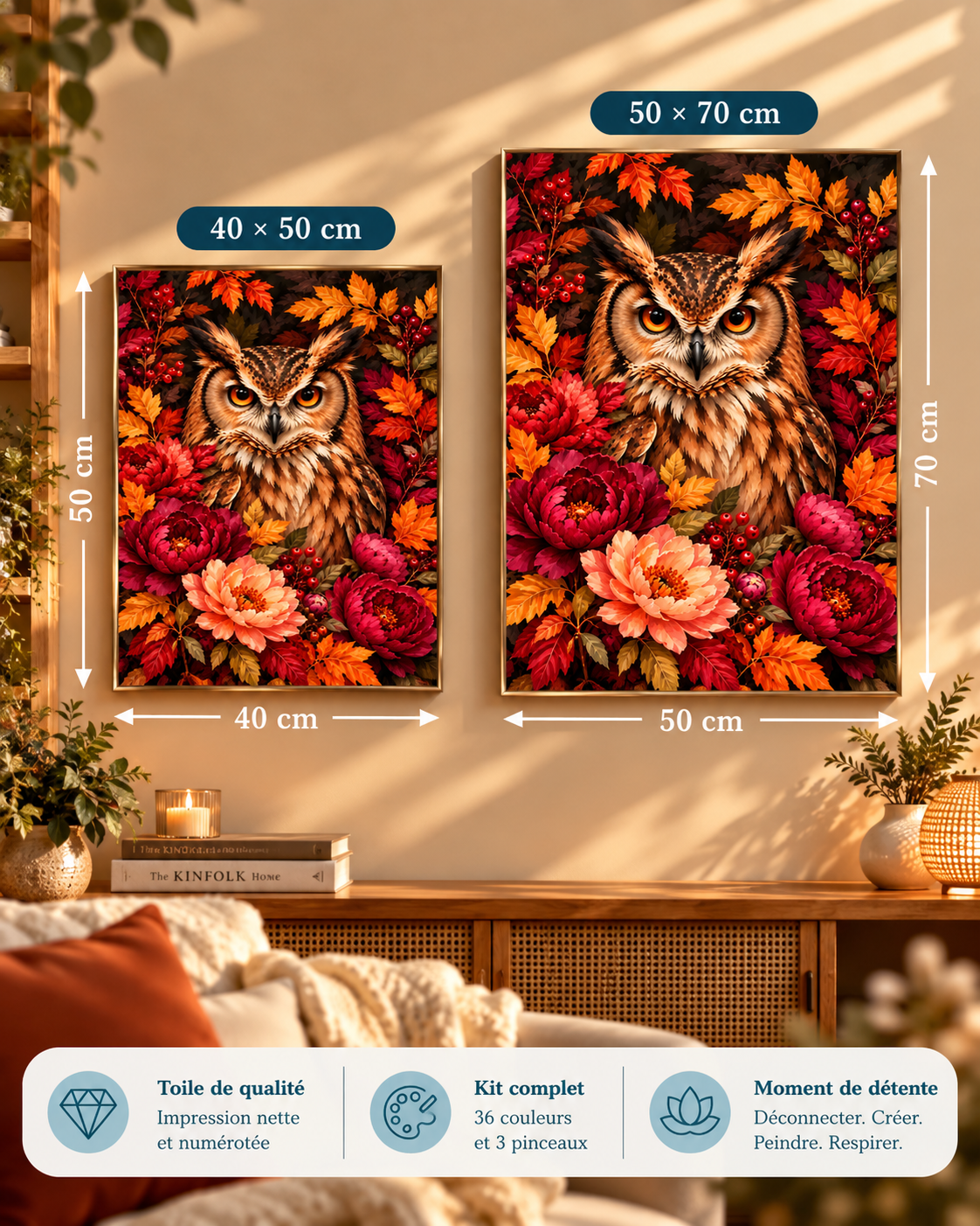 Hibou d’Automne – Peinture par numéro