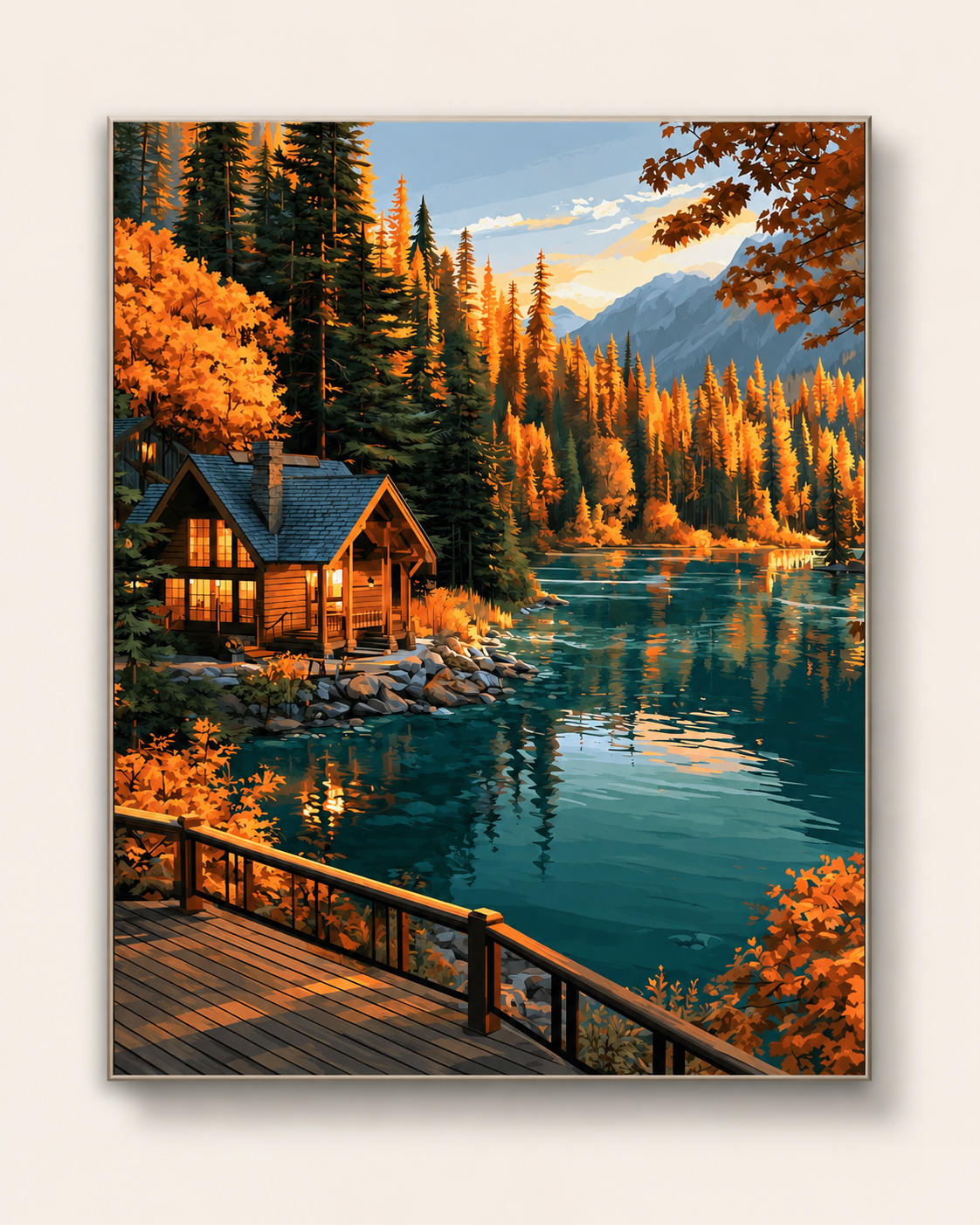 Chalet du Lac – Peinture par numéro