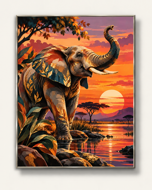 Éléphant – Peinture par numéro