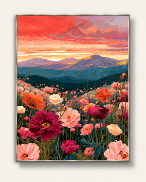 Champ de fleurs – Peinture par numéro