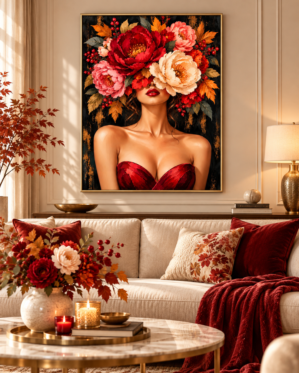 Femme aux Fleurs – Peinture par numéro