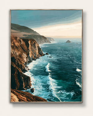 Falaises Sauvages – Peinture par numéro