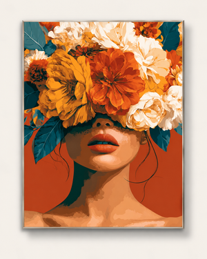 La Femme aux Fleurs Peinture par numéro